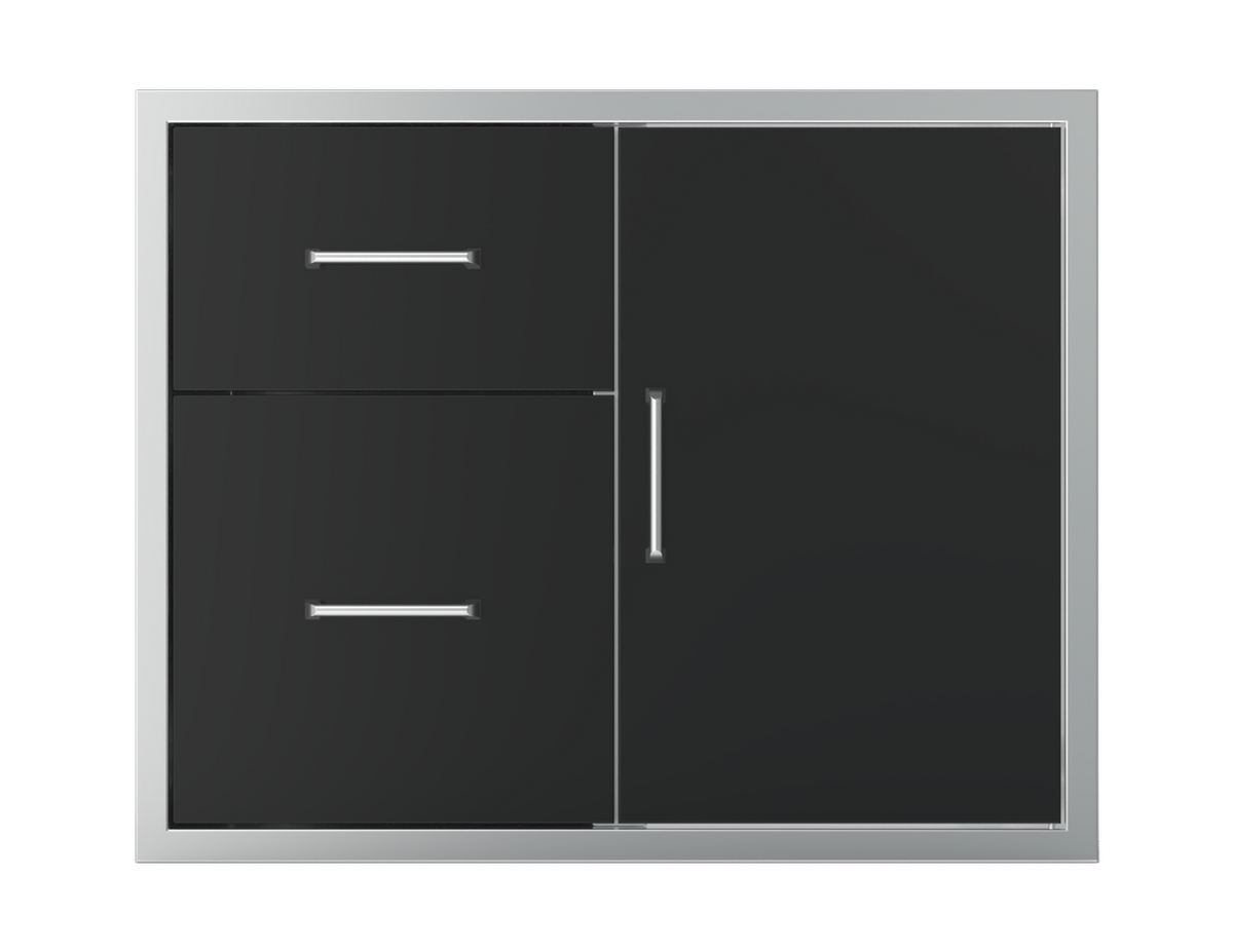 Wildfire Door/Drawer Combo 30" X 24" 304 Black Stainless Steel - WFDDWCOMBO3024-BSS