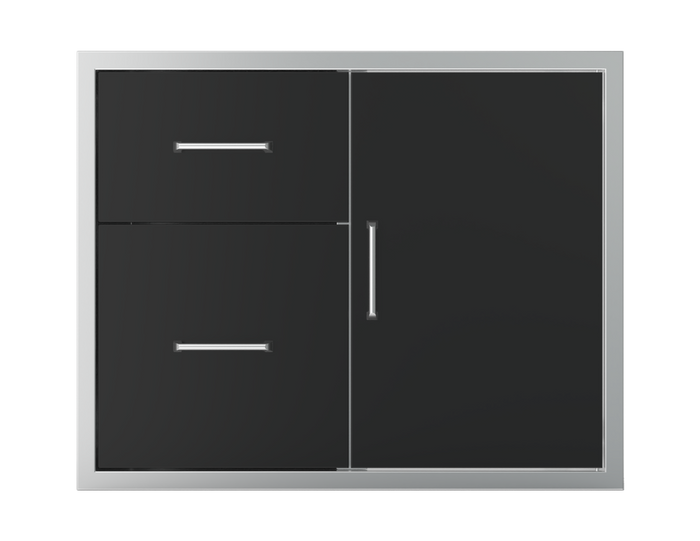 Wildfire Door/Drawer Combo 30" X 24" 304 Black Stainless Steel - WFDDWCOMBO3024-BSS