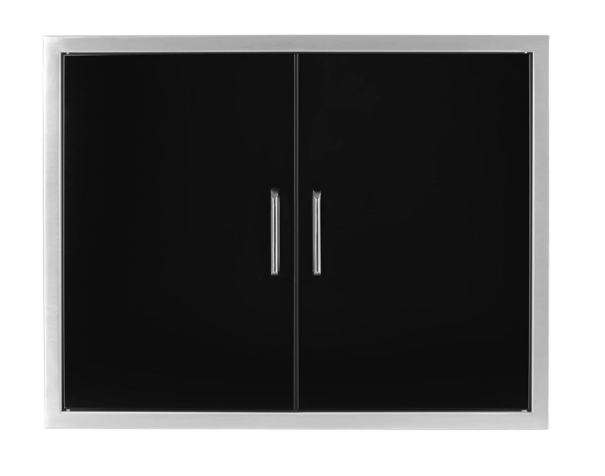Wildfire Double Door 38" X 21" 304 Black Stainless Steel - WFDDR3821-BSS