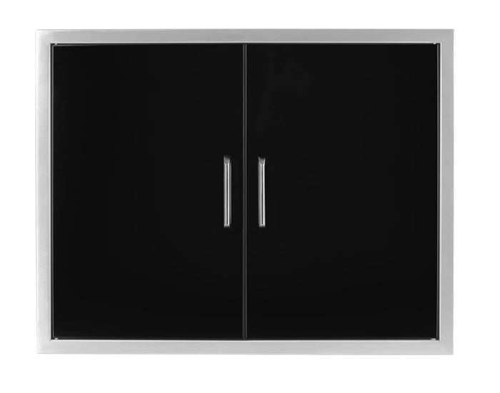 Wildfire Double Door 30" X 24" 304 Black Stainless Steel - WFDDR3024-BSS