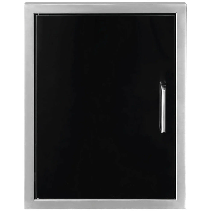 Wildfire Vertical Single Door 16" X 22" 304 Black Stainless Steel - WFVSD1622-BSS
