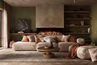 Amantii Fire & Ice LumaForest 75" Indoor only 3 Sided Built-In Smart Electric Fireplace | LF75
