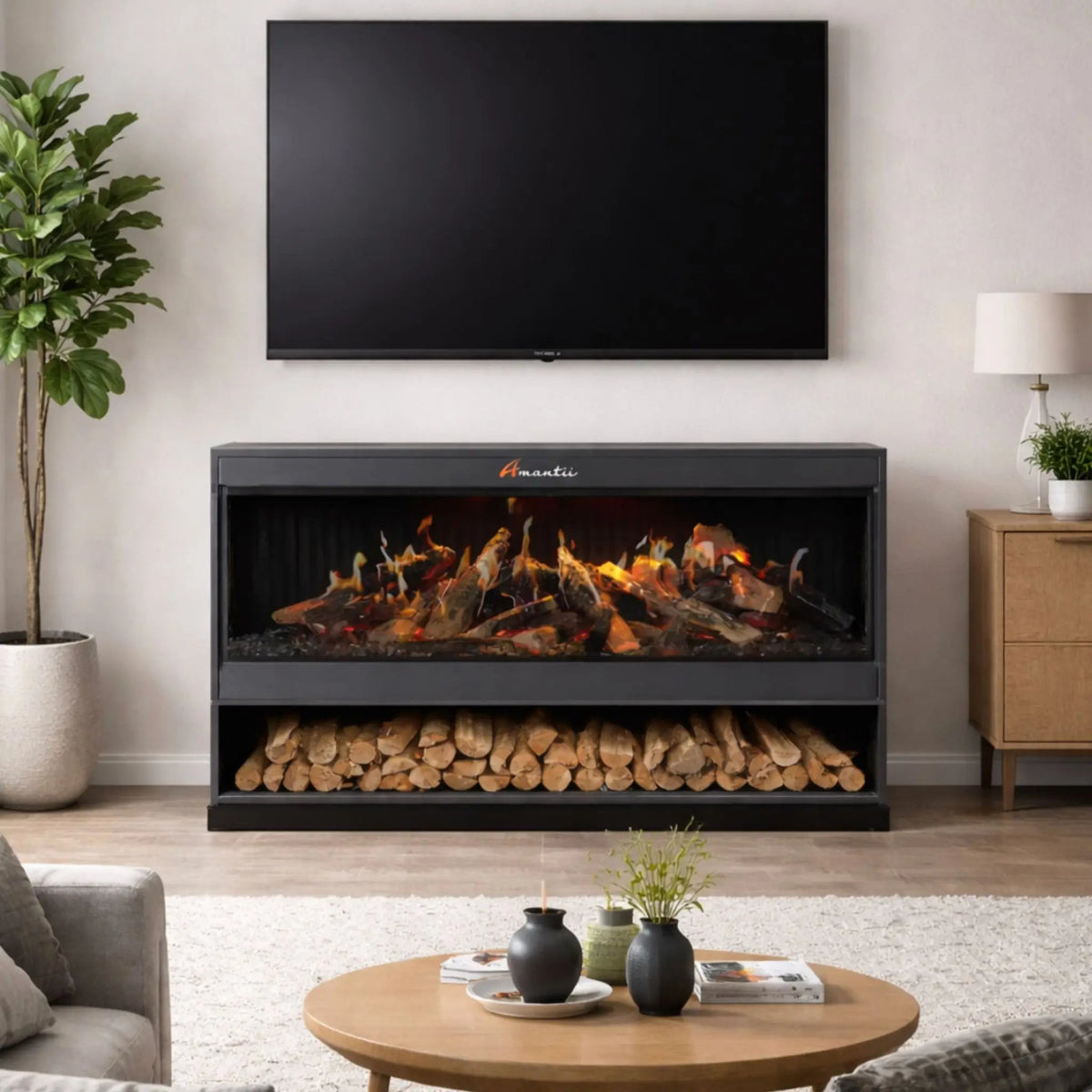 Amantii TRV-55-BESPOKE-BLK-PDS Black Pedestal for TRV-55-BESPOKE