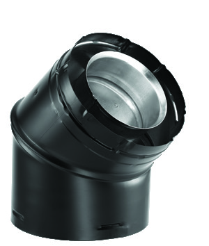 DuraVent DirectVent Pro 5 x 8 45°  Elbow (black) 58DVA-E45B — manufacturer family image