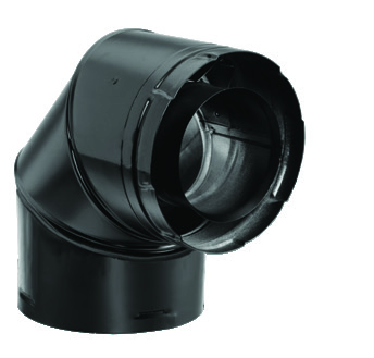 DuraVent DirectVent Pro 5 x 8 90°  Elbow (black) 58DVA-E90B — manufacturer family image