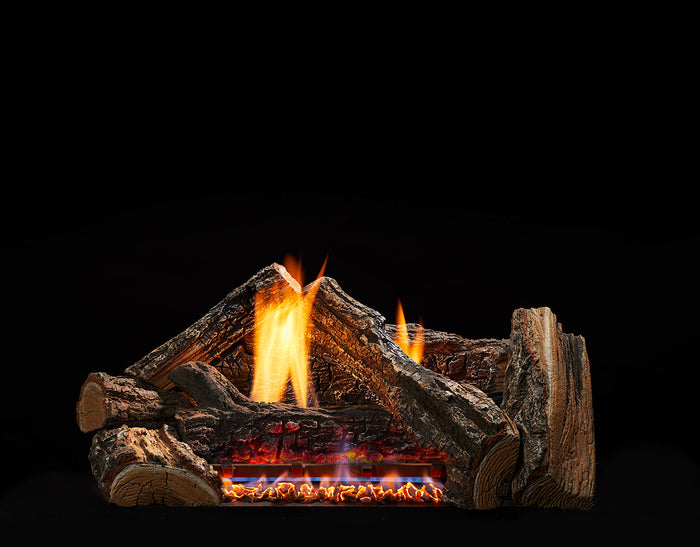 Monessen Dynamo 18" Hybrid Logs DY18-H; log-family installation shown with separately sold burner