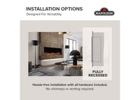 Napoleon Luminex 65 LCD Electric Linear Built-in Fireplace — product and configuration view