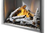 Napoleon fireplace series — media and flame detail. Model specifications are listed separately.