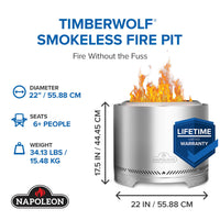 Napoleon Timberwolf® Smokeless Fire Pit — product and configuration view
