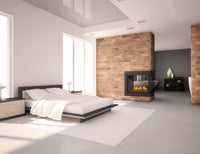 Napoleon Ascent™ Multi-View 3-Sided Direct Vent Fireplace — installed room view