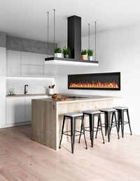 Napoleon Entice™ 60 Wall-Hanging Electric Fireplace — installed room view