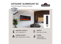 Napoleon Astound™ 62 SlimMount Electric Fireplace — product and configuration view