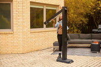 Napoleon Phantom Freestand Outdoor Electric Infrared Heater — installed room view