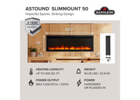Napoleon Astound™ 50 SlimMount Electric Fireplace — product and configuration view