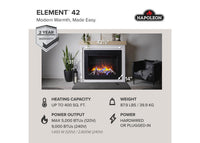 Napoleon Element™ 42 Built-in Electric Fireplace — product and configuration view