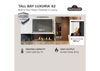 Napoleon fireplace series — manufacturer feature illustration. Model specifications are listed separately.