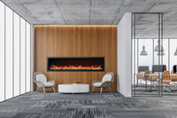 Napoleon Astound™ 96 Built-In Electric Fireplace — installed room view