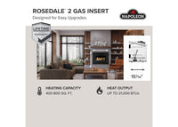 Napoleon Rosedale™ 2 Gas Insert — product and configuration view