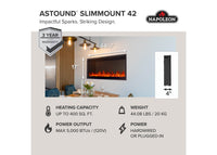 Napoleon Astound™ 42 SlimMount Electric Fireplace — product and configuration view