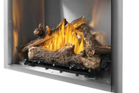 Napoleon fireplace series — media and flame detail. Model specifications are listed separately.