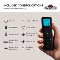 Napoleon Astound™ 50 FlexMount Electric Fireplace — product and configuration view
