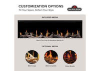 Napoleon Luminex 65 LCD Electric Linear Built-in Fireplace — product and configuration view