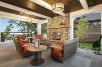 Napoleon Riverside™ 36 Outdoor Fireplace — installed room view