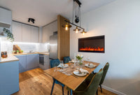 Napoleon Astound™ 42 SlimMount Electric Fireplace — installed room view