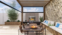 Napoleon Riverside™ 42 Outdoor Fireplace — installed room view