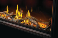 Napoleon fireplace series — media and flame detail. Model specifications are listed separately.