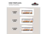 Napoleon Luminex 65 LCD Electric Linear Built-in Fireplace — product and configuration view