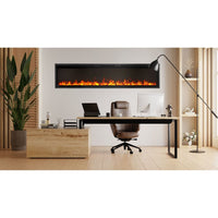 Napoleon Astound™ 74 SlimMount Electric Fireplace — installed room view