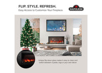 Napoleon fireplace series — manufacturer feature illustration. Model specifications are listed separately.