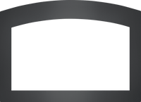 Faceplate - Small Arched 4-Sided, 2.5" Black (for 3-Sided Backerplate) for Rosedale™ 3, X3