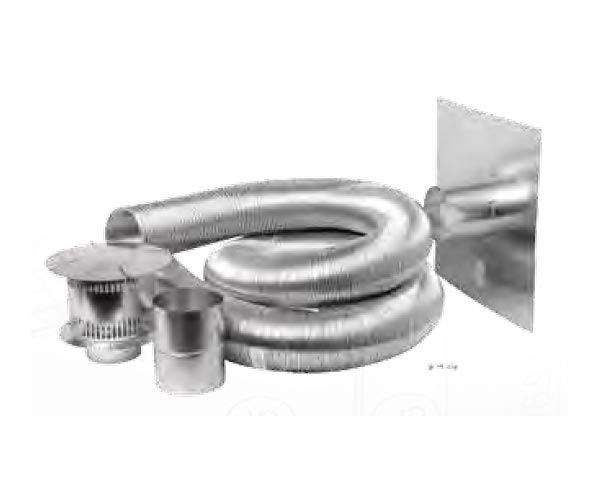 Napoleon Compressed Aluminum Flexible Gas Liner Kit 25ft Length, 4" Diameter GAKIT425
