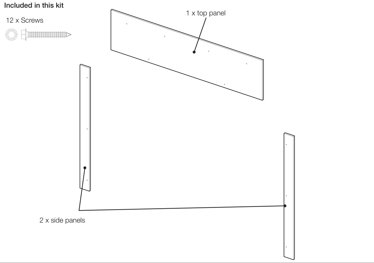 Napoleon NCEX42 - Non-combustible kit; manufacturer shared NCEX36/NCEX42 component illustration