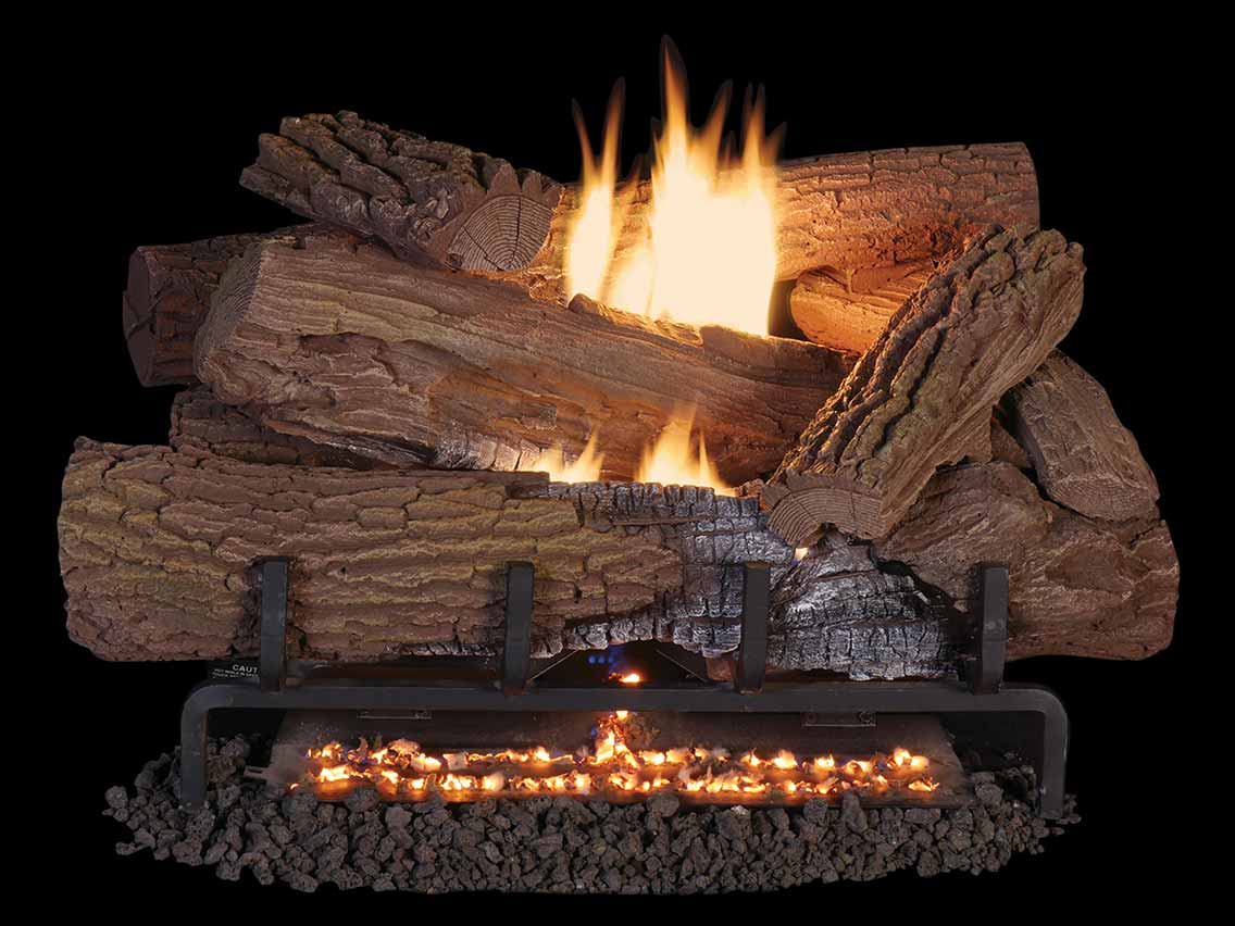 Superior 24" Mossy Oak Logs, Concrete, 1 of 2 LMF24MOA