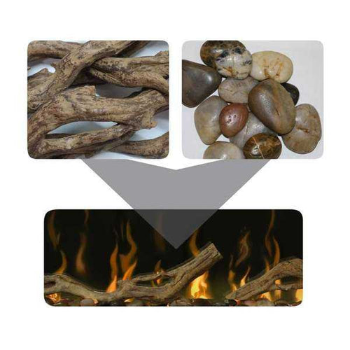 Dimplex Accessory Driftwood and River Rock for 74" Linear Fireplace LF74DWS-KIT