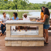 Carol Rose 60" Outdoor Linear See-Through Ventless Gas Fireplace OLL60SP12S