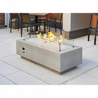Outdoor Greatroom Natural Grey Cove 54" Linear Gas Fire Pit Table CV-54