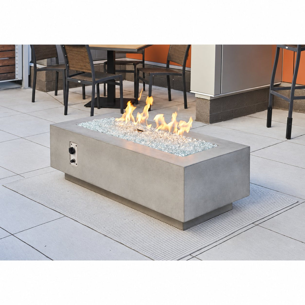 Outdoor Greatroom Natural Grey Cove 54" Linear Gas Fire Pit Table CV-54